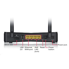 Zyxel LTE3301-PLUS, LTE Indoor Router , NebulaFlex, with 1 year Pro Pack, CAT6, 4x Gbe LAN, AC1200 WiFi