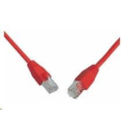 Solarix Patch kábel CAT5E SFTP PVC 3m červený odolný proti zachytávaniu C5E-315RD-3MB