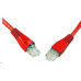 Solarix Patch kábel CAT6 UTP PVC 5m červený odolný proti zachytávaniu C6-114RD-5MB