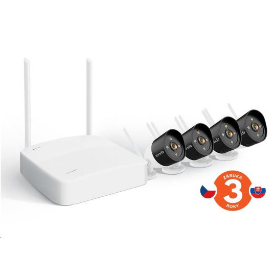BAZAR - Tenda K4W-3TC - kamerový WiFi set, 4x IP 2K kamera, NVR rekordér, zvuk, noční vidění - poškozený obal