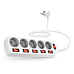 CONNECT IT prodlužovací kabel 230V, 5 zásuvek, 2m, s vypínači, bílá