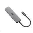 Acer 5IN1 Type- C dongle,HDMI,USB3.0,USB-C,100W PD,Dark Silver