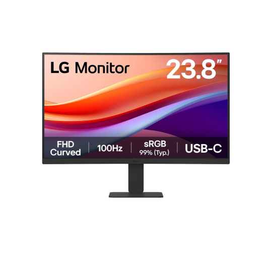 BAZAR - LG MT VA LCD LED 23,8" 24U421A - VA panel, 1920x1080, zakřivený, 100hz, USB-C, HDMI - Poškozený obal (Komplet)