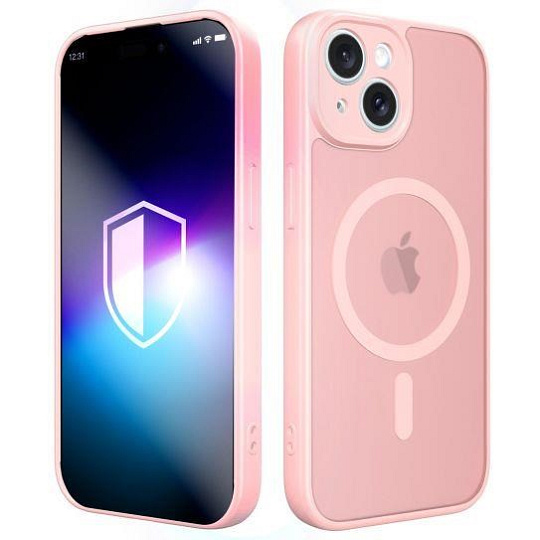3mk ochranný kryt Misty MagCase Pink pro Apple iPhone 15 3mk ochranný kryt Misty MagCase Pink pro Apple iPhone 15