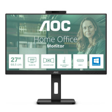 AOC MT IPS LCD WLED 27" Q27P3CW - IPS panel, 2560x1440, 2xHDMI, DP, USB-C, repro, pivot, webcam, rozbalen, vystaven