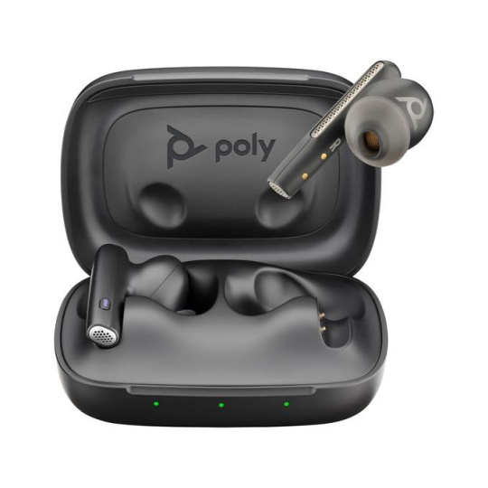 BAZAR - Poly Voyager Free 60 MS Teams bluetooth headset, BT700 USB-C adaptér, nabíjecí pouzdro, černá - Rozbaleno (Kompl