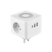 Viking síťový adaptér Y23L, 2x 230 V, 1x USB-A, 2x USB-C, dotykové světlo, bílá