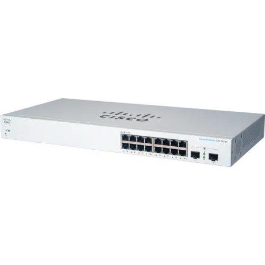 BAZAR - Cisco switch CBS220-16T-2G (16xGbE,2xSFP,fanless) - REFRESH - rozbaleno