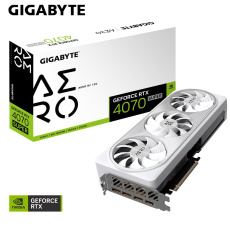 BAZAR GIGABYTE VGA NVIDIA GeForce RTX 4070 SUPER AERO OC 12G, 12G GDDR6X, 3xDP, 1xHDMI (BAZAR, Z MONTÁŽE)