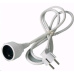 PREMIUMCORD Predlžovací kábel 230V 1m, 1 zásuvka (M/F) biely