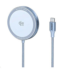 UGREEN magnetická bezdrátová nabíječka MagFlow Qi2.2 25W, MagSafe, stříbrná