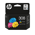 HP 308 Tri-color Original Ink Cartridge (120 pages)