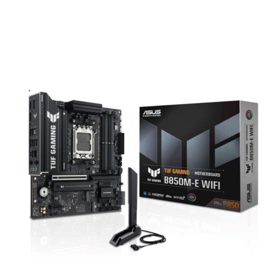 ASUS MB Sc AM5 TUF GAMING B850M-E WIFI, AMD B850, 4xDDR5, 2xDP, 1xHDMI, WiFi, mATX
