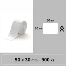 BAZAR - Niimbot štítky T 50x30mm 900ks Bílé pro K3 - pošk. obal
