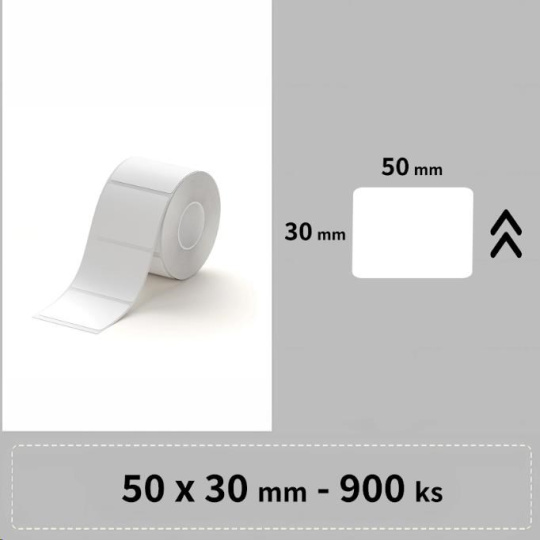 BAZAR - Niimbot štítky T 50x30mm 900ks Bílé pro K3 - pošk. obal