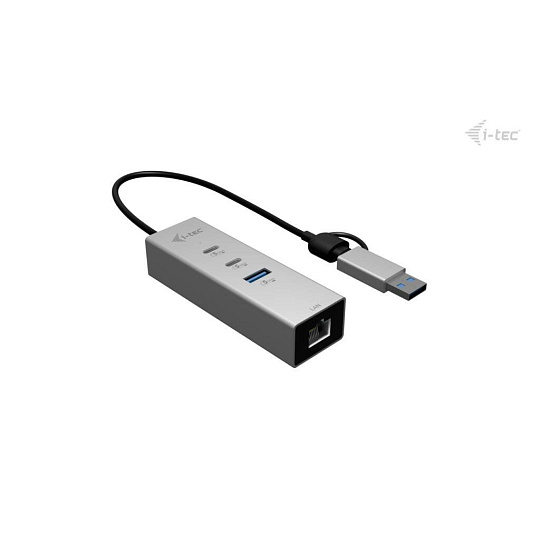 i-tec USB-C/USB-A Metal HUB 3 (2x USB-C, 1x USB-A) Port + 2.5GLAN i-tec USB-C/USB-A Metal HUB 3 (2x USB-C, 1x USB-A) Port + 2.5GLAN