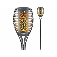 Extol Light (43132) pochodeň LED s plamenem, 79cm, solární nabíjení, 35lm