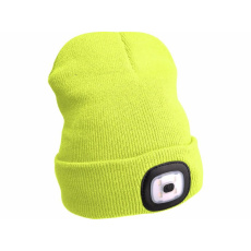 Extol Light (43194) čepice s čelovkou 45lm, nabíjecí, USB, fluorescentní žlutá, univerzální velikost