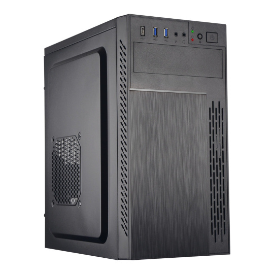 BAZAR - EUROCASE skříň ML M6-505B, Midi Tower, 2x USB 3.0, 2x audio, bez zdroje, poškozený obal