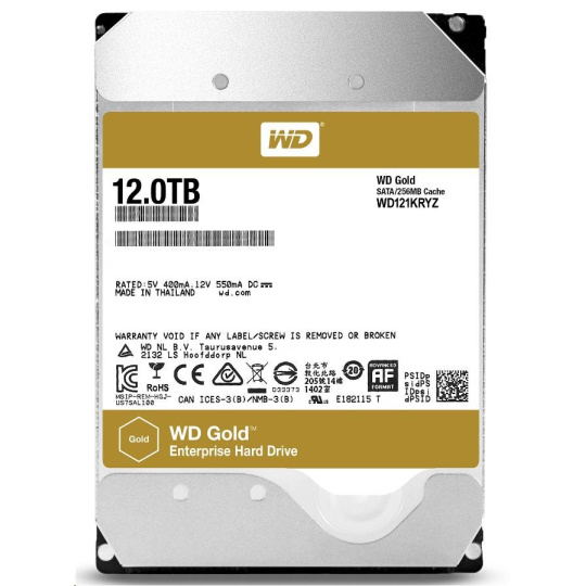 BAZAR VADNÉ - WD GOLD WD121KRYZ 12TB SATA/ 6Gb/s 256MB cache 7200 ot. BAZAR VADNÉ - WD GOLD WD121KRYZ 12TB SATA/ 6Gb/s 256MB cache 7200 ot.