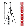 BAZAR - Braun stativ LW 168S (62-168cm, 1500 g, 3-směrná hlava, max.5kg, monopod) - POŠKOZENÝ OBAL