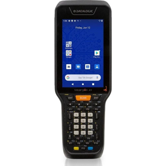 Datalogic Skorpio X5, bezkontaktný, 2D, XLR, BT, Wi-Fi, NFC, Func. Číslo., zbraň, ext. netopier., Android