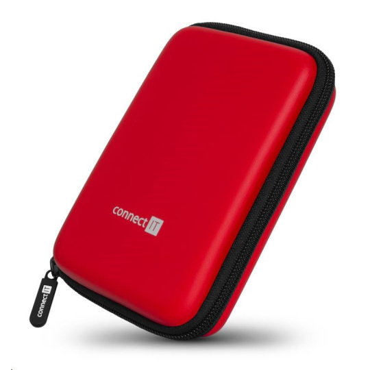 CONNECT IT HardShellProtect tvrdé ochranné puzdro pre 2,5" HDD, červené