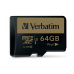 Karta VERBATIM MicroSDXC 64GB PRO+ Class 10, UHS 1 (R:90/W:80 MB/s)