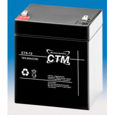 Batéria - CTM CT 12-5 (12V/5Ah - Faston 187), životnosť 5 rokov