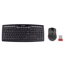 A4tech set klávesnica + myš 9200F, bezdrôtová, optická myš V-Track, USB, CZ/US