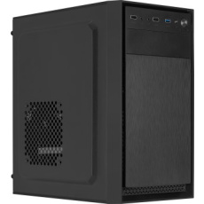 EUROCASE skříň MC X104 black, micro tower, 1x USB 3.0, 2x USB 2.0, 2x audio, bez zdroje