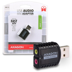 AXAGON ADA-10, USB 2.0 - Externá zvuková karta MINI, 48 kHz/16-bit stereo, vstup USB-A