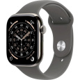 Apple Watch Series 11 GPS + Cellular 46mm Natural Titanium Case with Stone Grey Sport Band - M/L