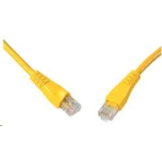 Solarix Patch kábel CAT6 UTP PVC 10m žltý odolný proti zaseknutiu C6-114YE-10MB