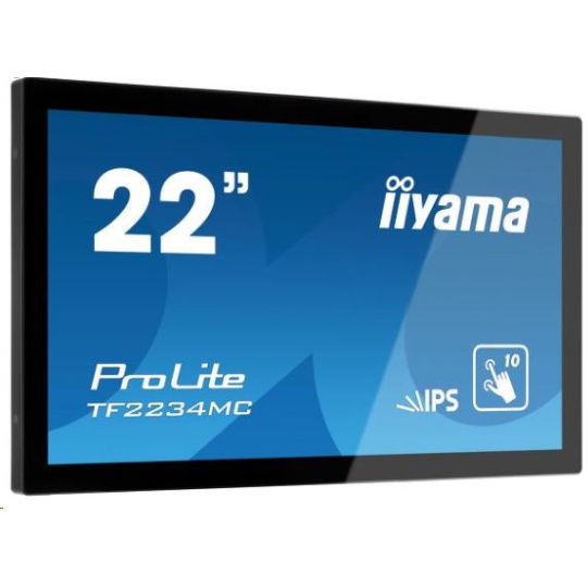 iiyama ProLite TF2234MC-B7X, 54.6 cm (21.5''), kapacitná projekcia, 10 TP, Full HD, čierna