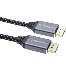 Kábel PREMIUMCORD DisplayPort 1.4 pripojovací kábel, kovové a pozlátené konektory, 2 m