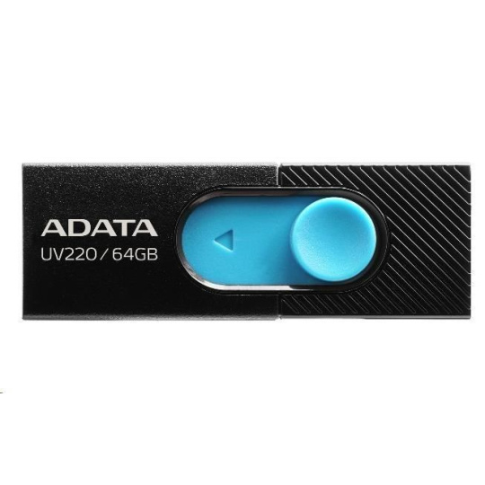 ADATA Flash disk 32GB UV220, USB 2.0 Dash Drive, čierna/modrá