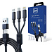 3mk nabíjecí kabel - Hyper Cable 3in1 A/C to C/Micro/Lightning 1.5m, černá
