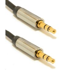 GEMBIRD kábel CABLEXPERT jack 3,5 mm M/M, PREMIUM QUALITY, pozlátený, 1 m GEMBIRD kábel CABLEXPERT jack 3,5 mm M/M, PREMIUM QUALITY, pozlátený, 1 m