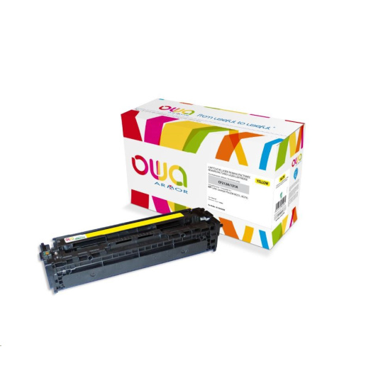 OWA Armor toner pre HP Color Laserjet Pro 200 M251, M276, 1800 strán, CF212A, žltá/žltá