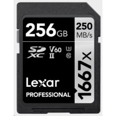 Lexar Pro 1667X SDXC UHS-II U3 (V60) R250/W120 256G Lexar Pro 1667X SDXC UHS-II U3 (V60) R250/W120 256G
