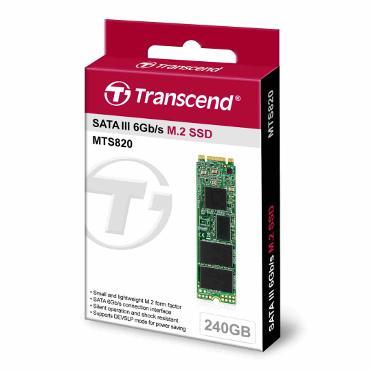 TRANSCEND SSD MTS820 240GB, M.2 2280, SATA III 6 Gb/s, TLC