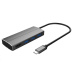 Adaptér PREMIUMCORD USB 3.1 samec typu C na samicu HDMI + 3x USB 3.0, hliník