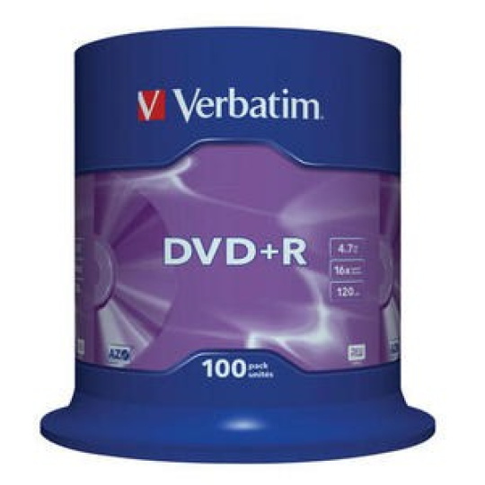 VERBATIM DVD+R(100-balenie)Vreteno/General Retail/16x/4.7GB