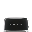 Smeg TSF02BLEU, toustovač / topinkovač, 4 toasty, 6 úrovní opékání, zásuvka na drobky, styl. 50. let, černý