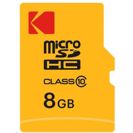 Kodak paměťová microSD karta 8GB Class10 w/adapter Extra Kodak paměťová microSD karta 8GB Class10 w/adapter Extra