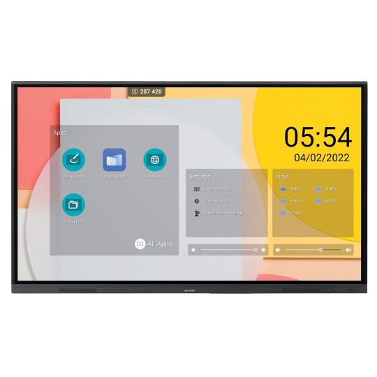 NEC LCD 75" Precision Touch PN-L752B, 3840x2160, 350nit, 8,5ms, 16/7, VGA / USB-C / LAN / USB, Windows Ink