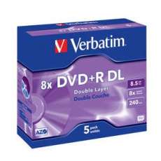 VERBATIM DVD+R(5-pack)DoubleLayer/Jewel/8x/8.5GB