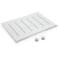 TRITON Regál s perforáciou 19", 1U/650 mm, nosnosť 150 kg, sivý