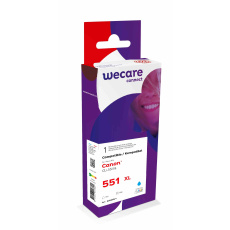 WECARE ARMOR kazeta pre Canon Pixma MG5450, IP7250 (CLi551XLC), modrá/kyanová, 13 ml, 800 str